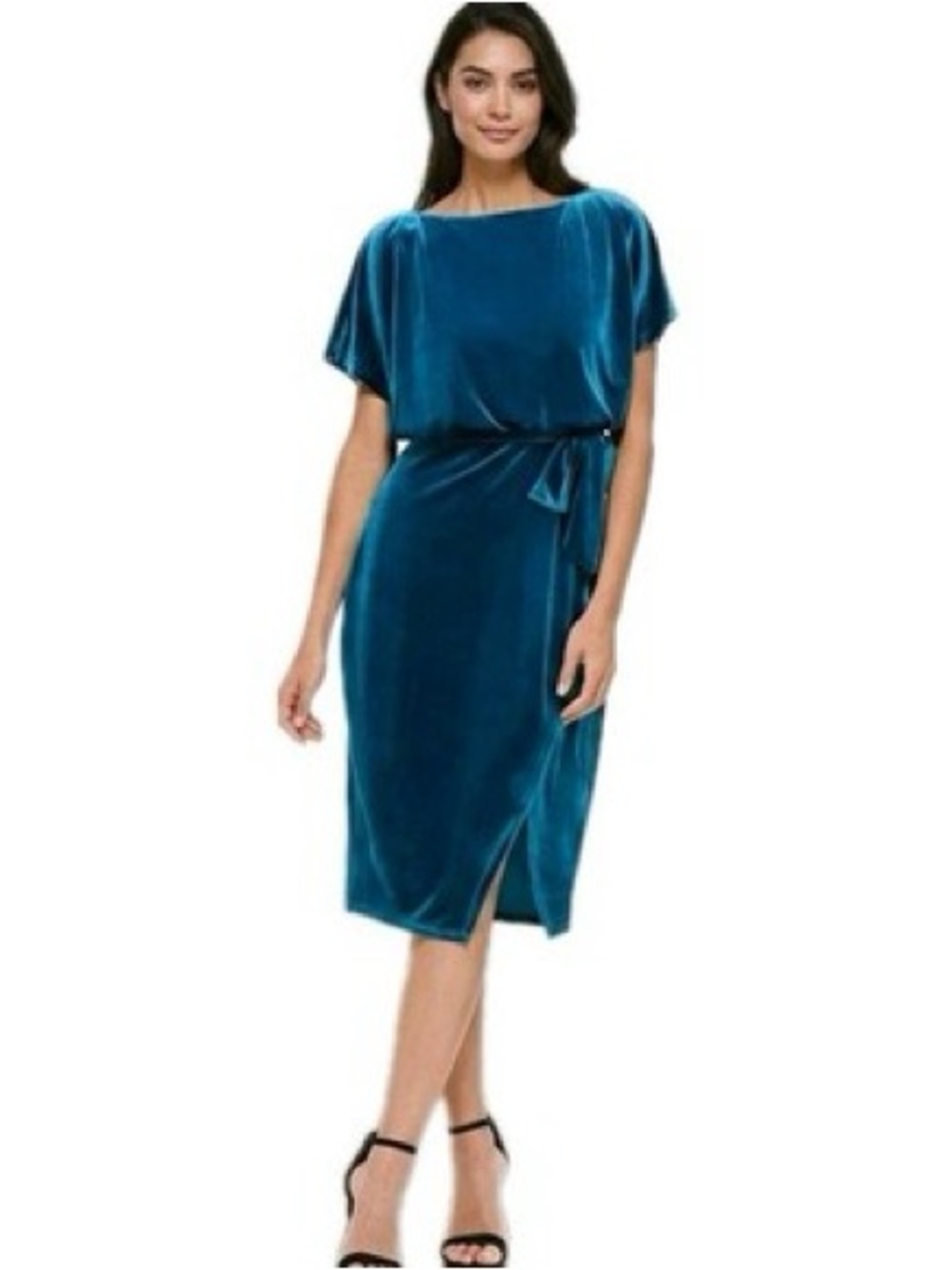 Kensie Teal Dress with Logo Tag